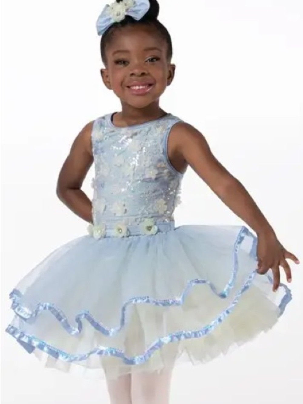 Weissman 14223 Light Blue Floral Tutu Dance Costume